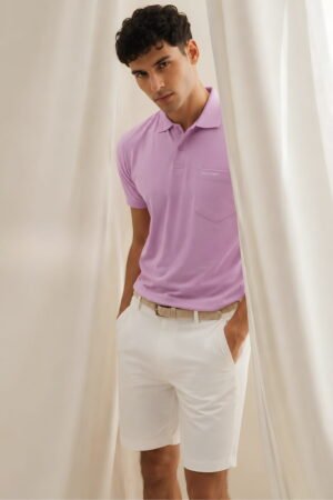 Men Pink Polo T Shirt