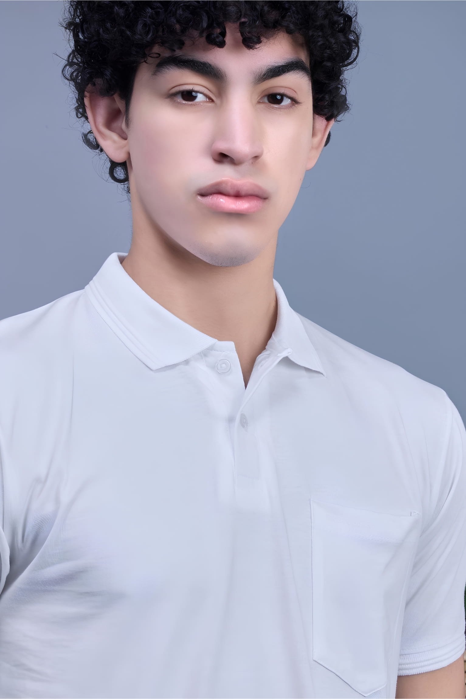 Men White Polo T Shirt - Image 2