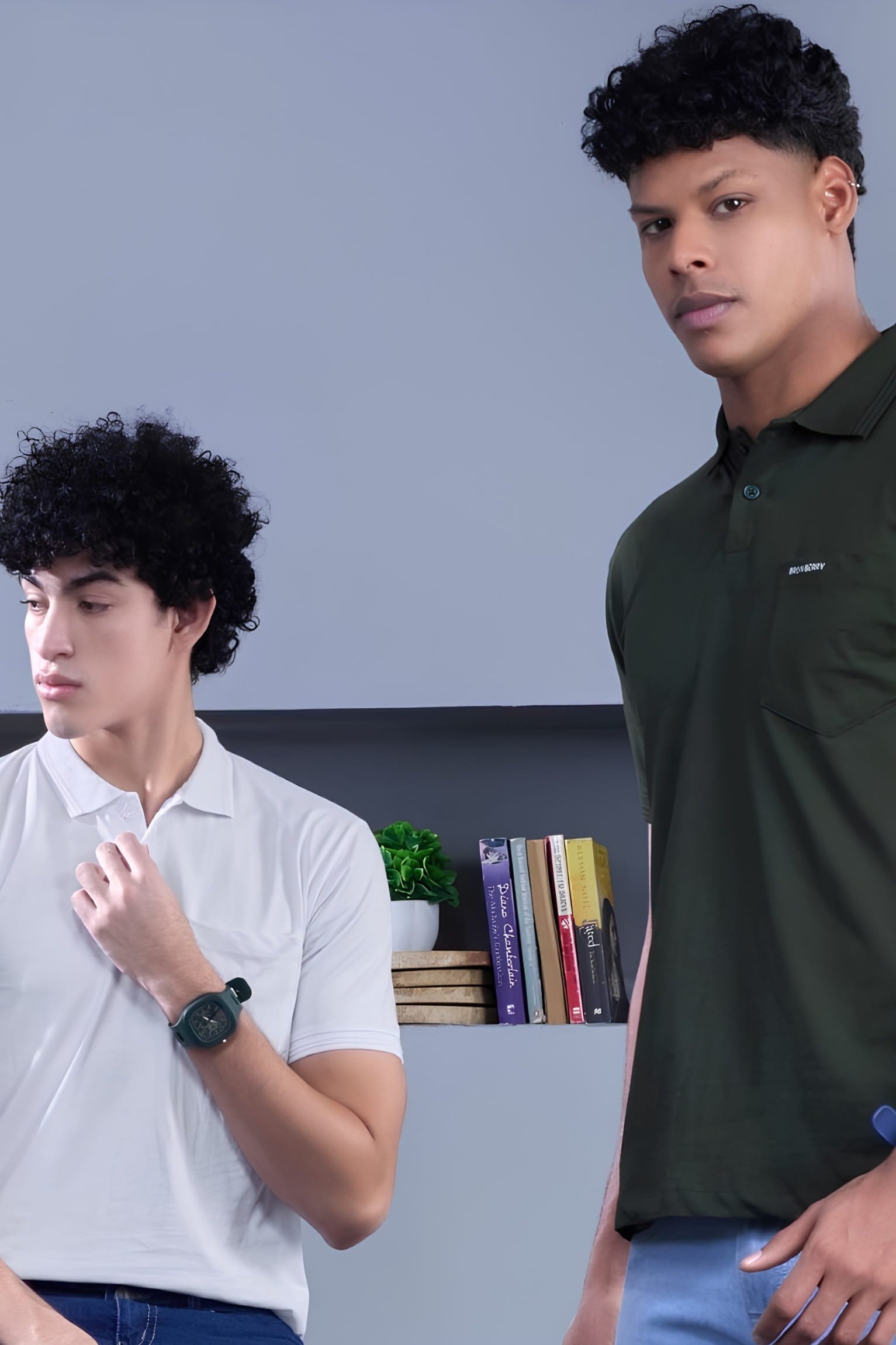 Men White Polo T Shirt - Image 3