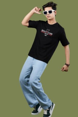 Round Neck Half Sleeves Down Shoulder
