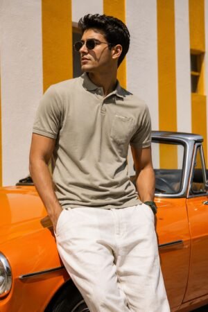 Beige Polo T-Shirt